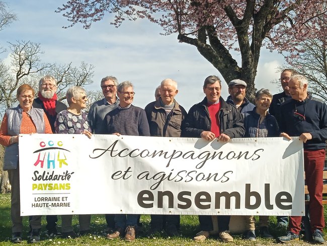 Des accompagnateurs bénévoles de Solidarité Paysans Lorraine et Haute-Marne
